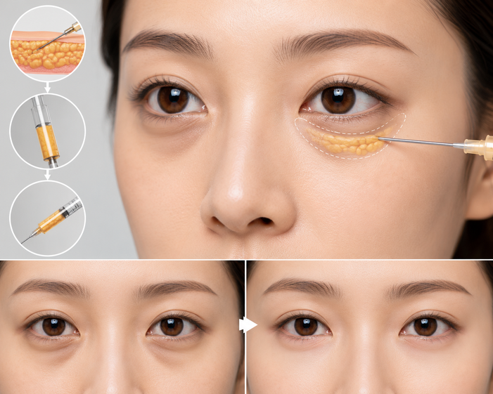 Surgeon consulting a patient about Under-Eye Hollow Correction (Fat Grafting)